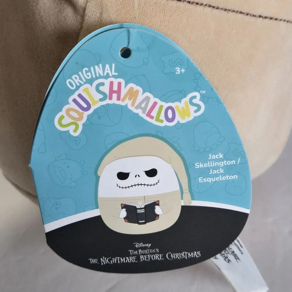Squishmallows Disney Nightmare Before Christmas 8” Jack Skellington in Pajamas